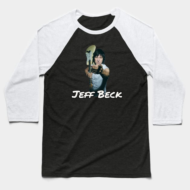 Retro Jeff Beck Baseball T-Shirt by Defective Cable 